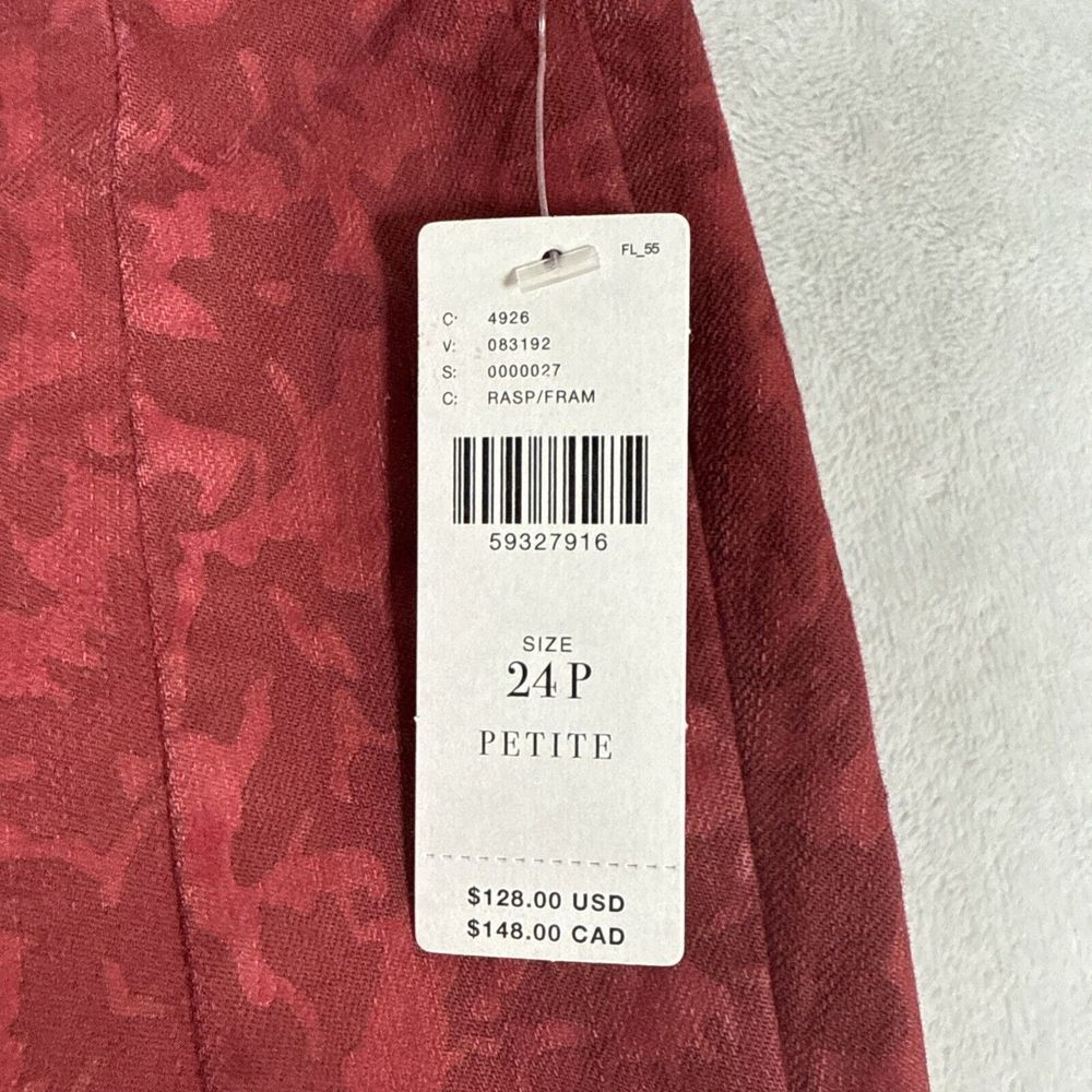 NWT $128 Anthropologie Pilcro High-Rise Denim Legging Women's Sz‎ 24P Raspberry - Picture 3 of 11